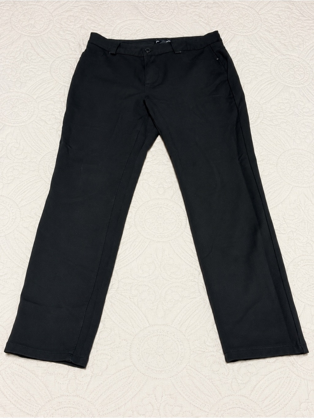 DKNY Jeans Black Ponte Stretch Slim Straight Pants Size Medium